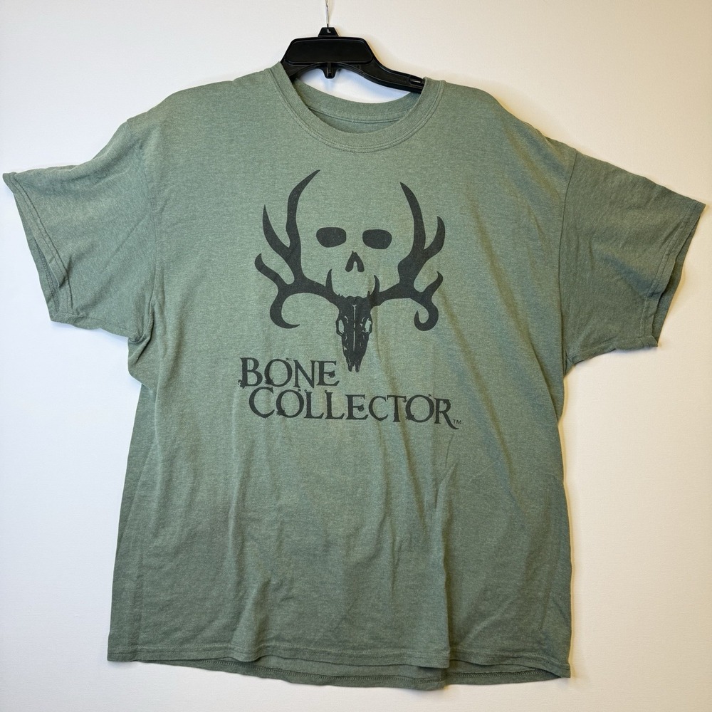 Bone Collector Men's T-shirt Hunting Theme Green XL Short Sleeve